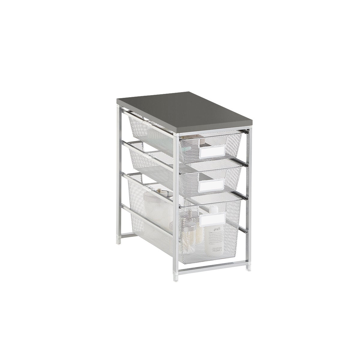 Cabinet-Sized Mesh Bath Storage Platinum & Grey