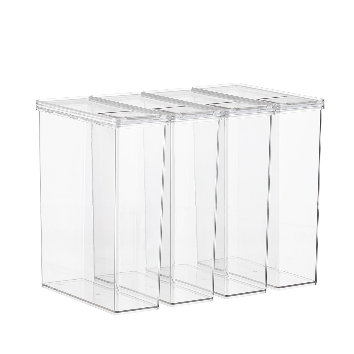 Case of 4 T.H.E. Cereal Canister Clear