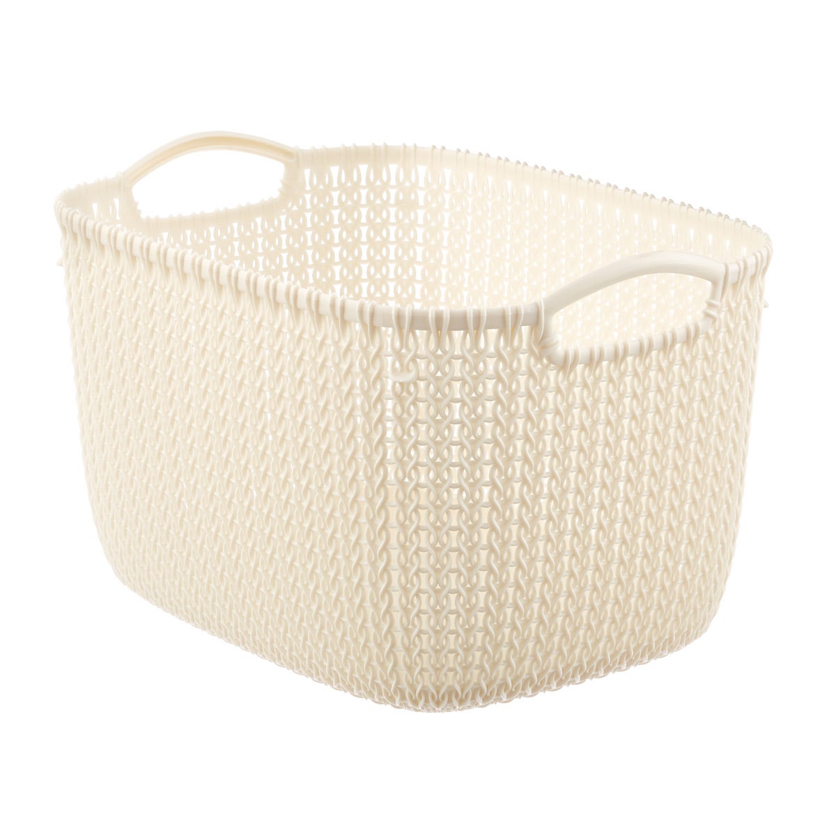 Curver Cream Grey Knit Storage Baskets The Container Store