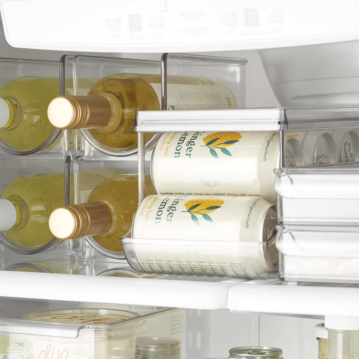 MDesign Stackable Wine Storage Rack For Refrigerator 