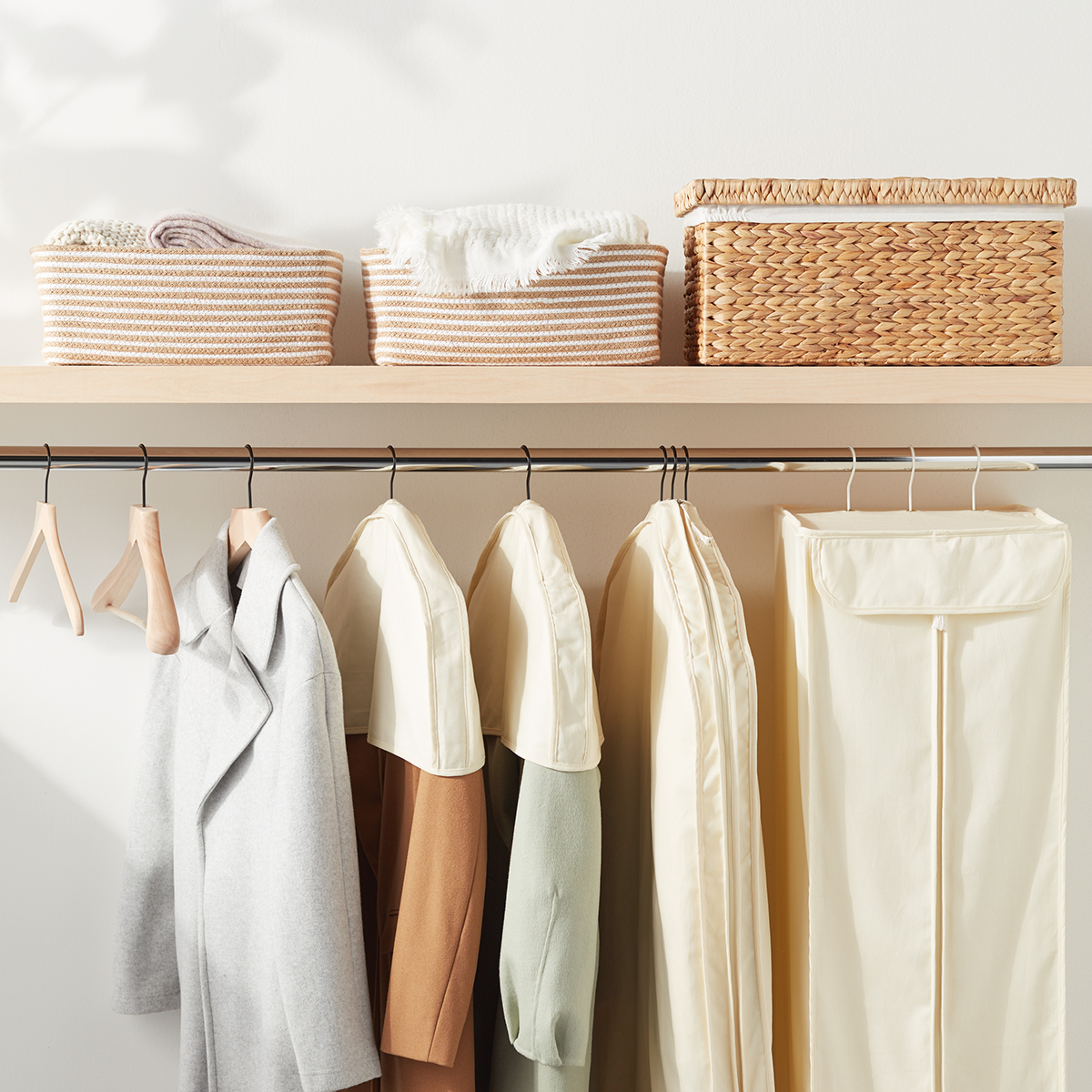 Saver Cotton Clothes Organizer Hanging Wardrobe Storage Bags Storage Pouch 