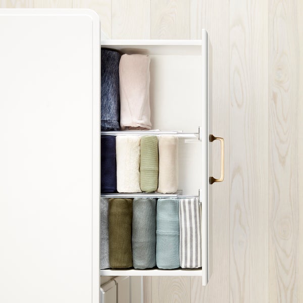 Clear Expandable Deep Drawer Dividers Set of 2 The Container Store