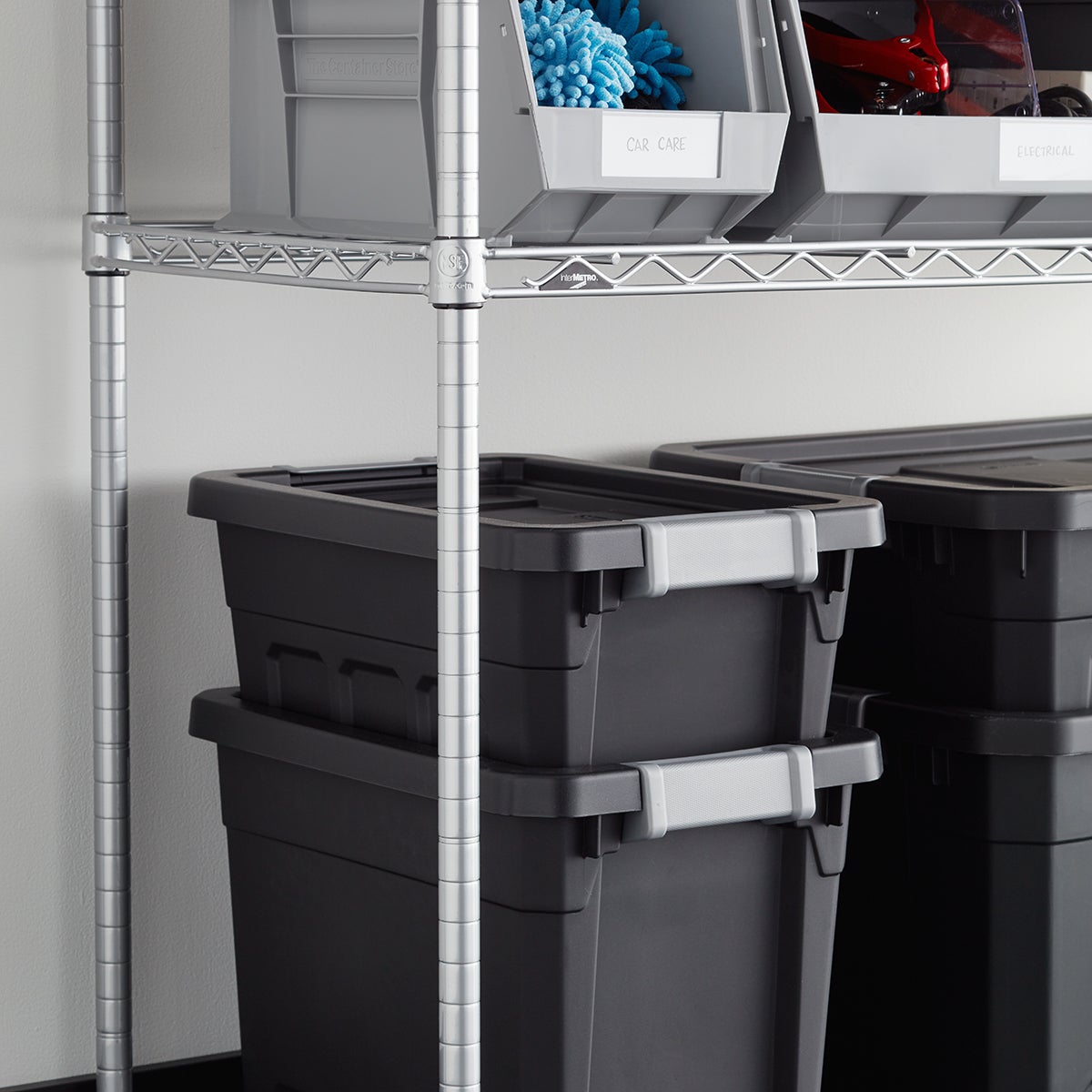 sterilite 4 gallon black stacker tote