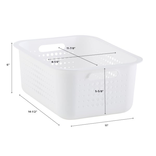 White Nordic Storage Baskets with Handles The Container Store