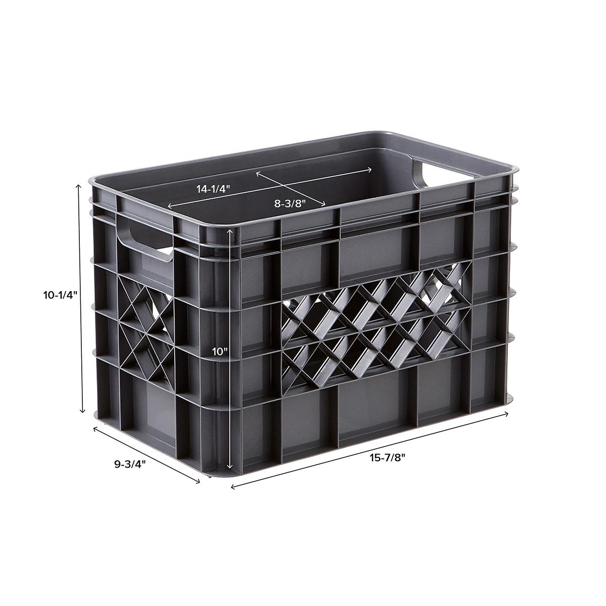 Grey Modular Stackable Crates The Container Store