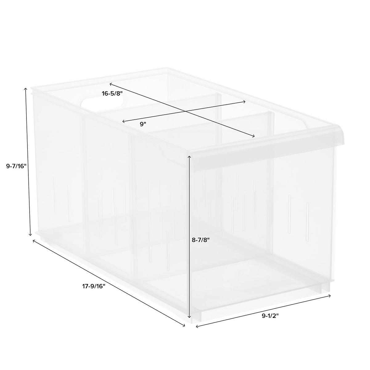 Clear Stackable Plastic Storage Bins | The Container Store