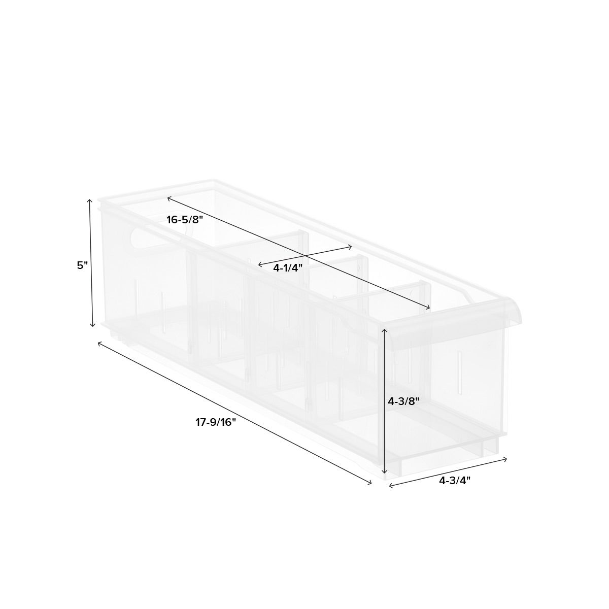 Clear Stackable Plastic Storage Bins The Container Store