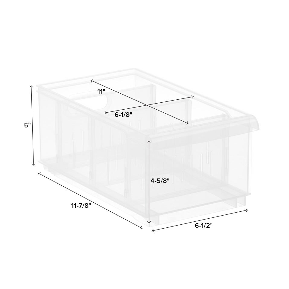 Clear Stackable Plastic Storage Bins The Container Store