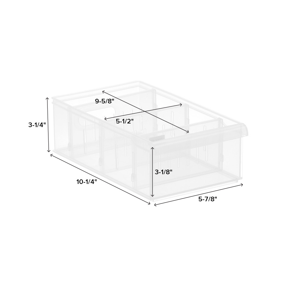 Clear Stackable Plastic Storage Bins The Container Store 8030