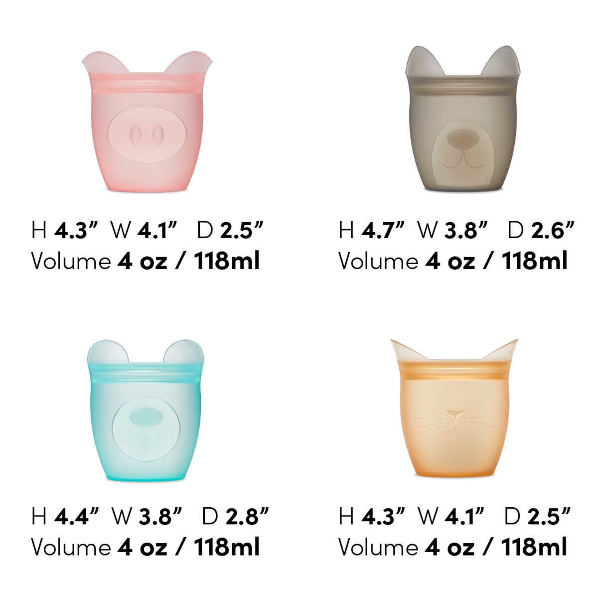 Zip Top Baby Snack Container Set of 4 The Container Store