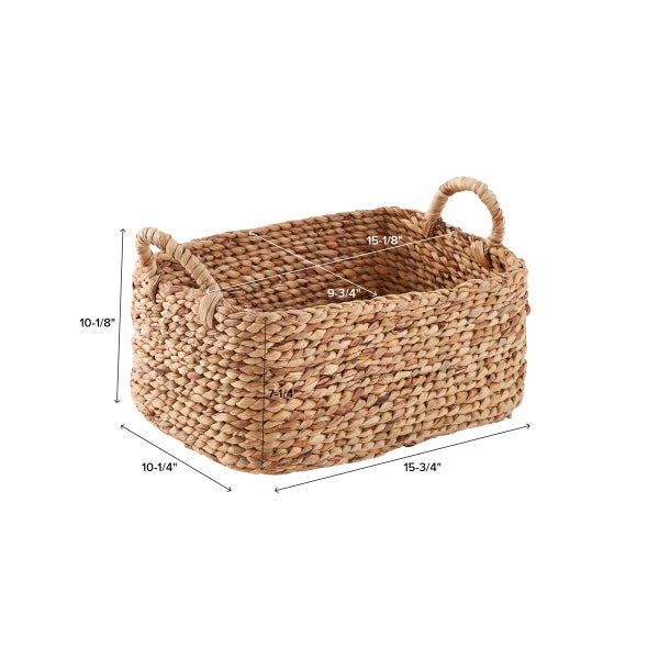 Water Hyacinth Braided Weave Bins The Container Store