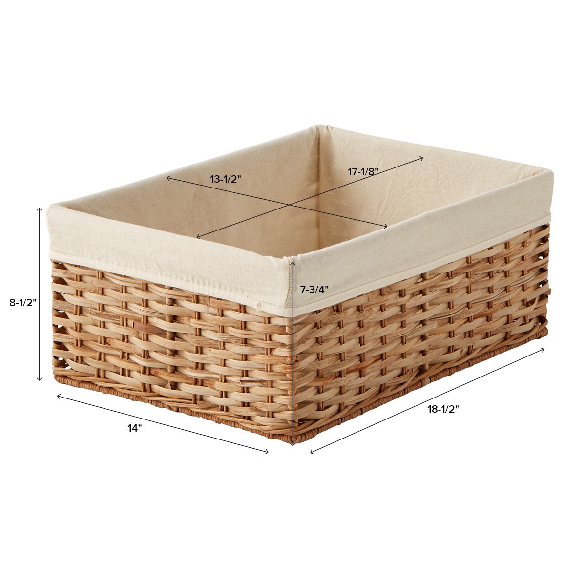 Natural Montauk Woven Rectangular Storage Bins The Container Store