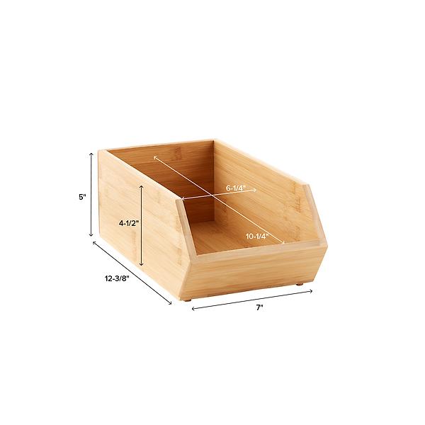 Stackable Bamboo Storage Bins | The Container Store