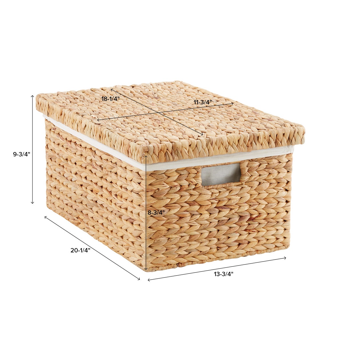 Water Hyacinth Box with Liner The Container Store