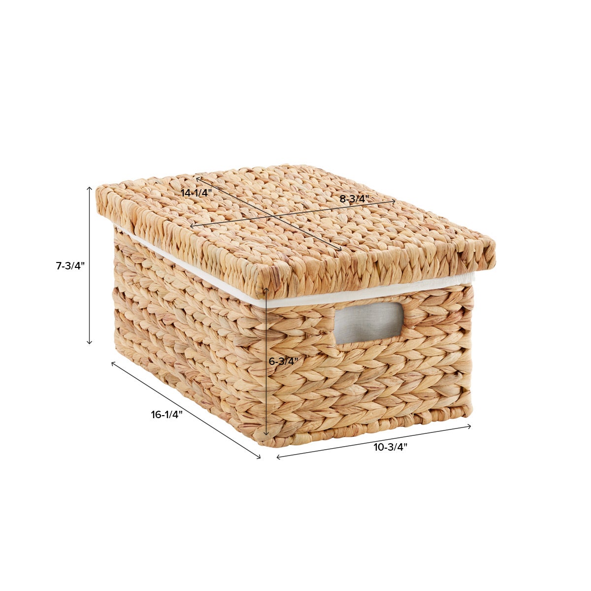 Water Hyacinth Box with Liner The Container Store