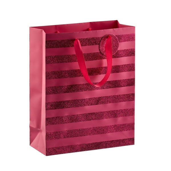 Large Hot Pink on Pink Gift Bag The Container Store