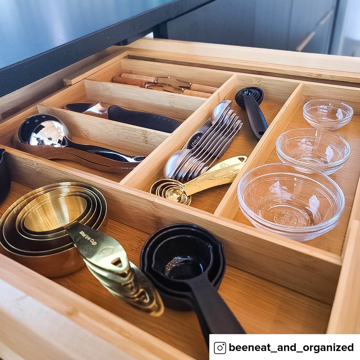 Expandable Bamboo Silverware Tray The Container Store