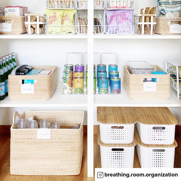 Yamazaki Tosca Baskets with Wooden Handles The Container Store