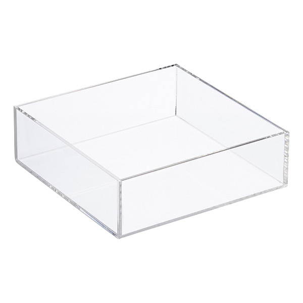 Buy Clear Square Acrylic Box with Lid to Hold Staples