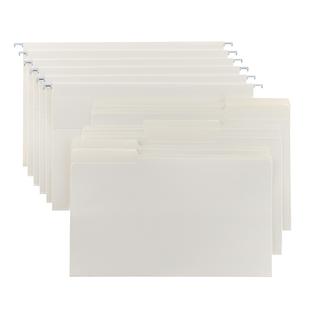 White Legal-Size Interior and Hanging File Folders Set of 12