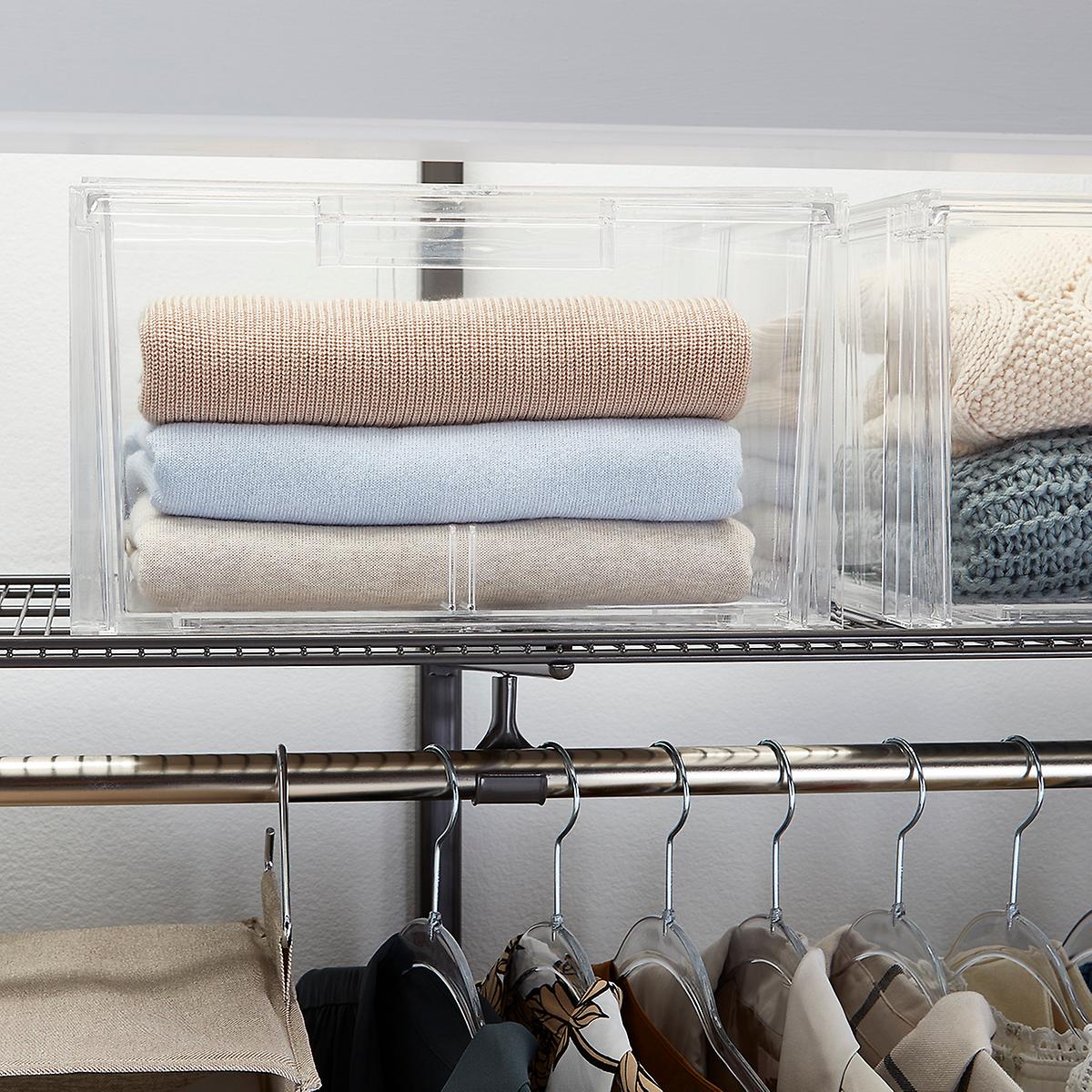 Clear Stackable Sweater Drawer | The Container Store