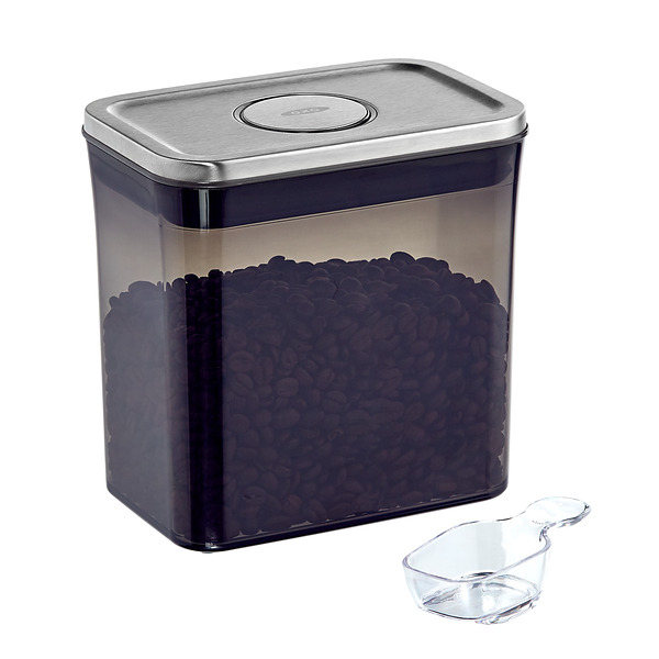 OXO POP Steel 1.7-Qt. Airtight Coffee Canister with Scoop + Reviews