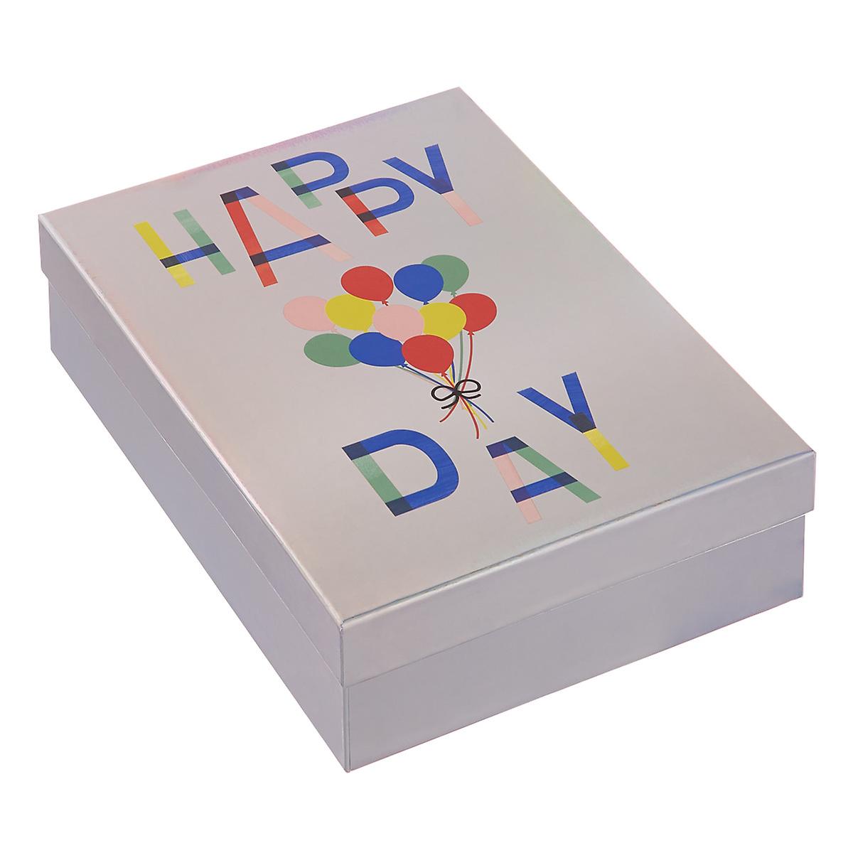 Large Happy Birthday with Balloons Gift Box The Container Store
