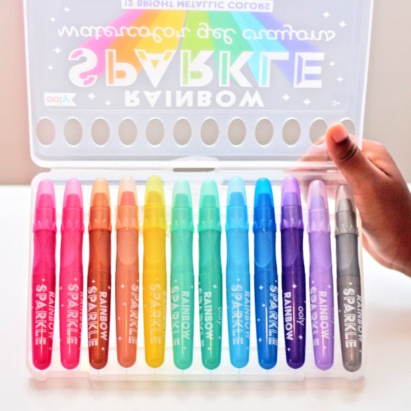 Ooly Rainbow Sparkle Watercolor Gel Crayons The Container Store