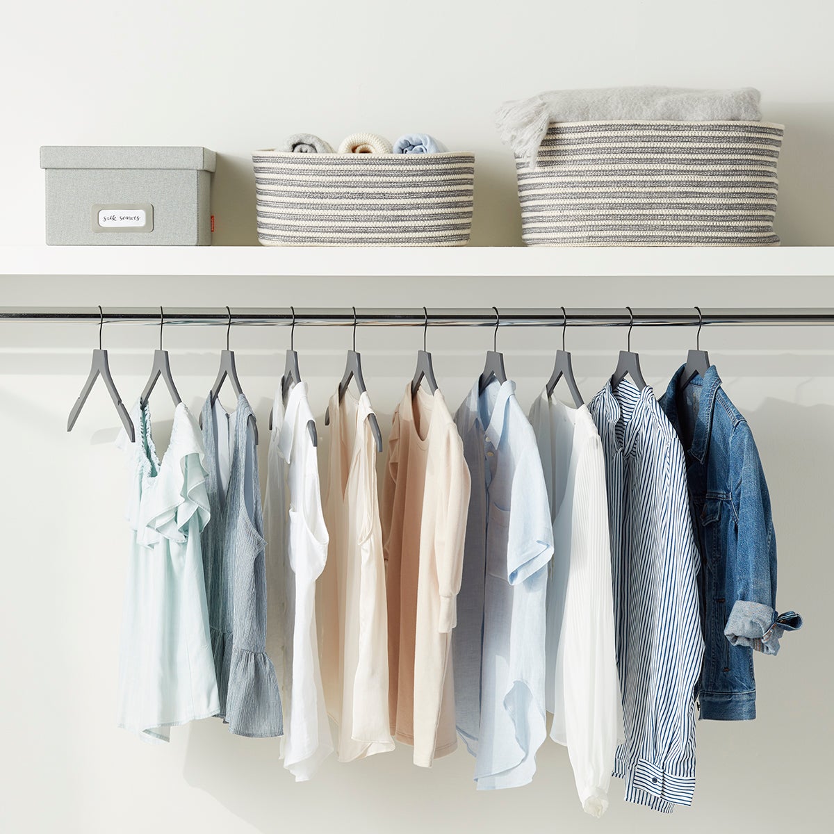 Grey & White Oslo Bins The Container Store