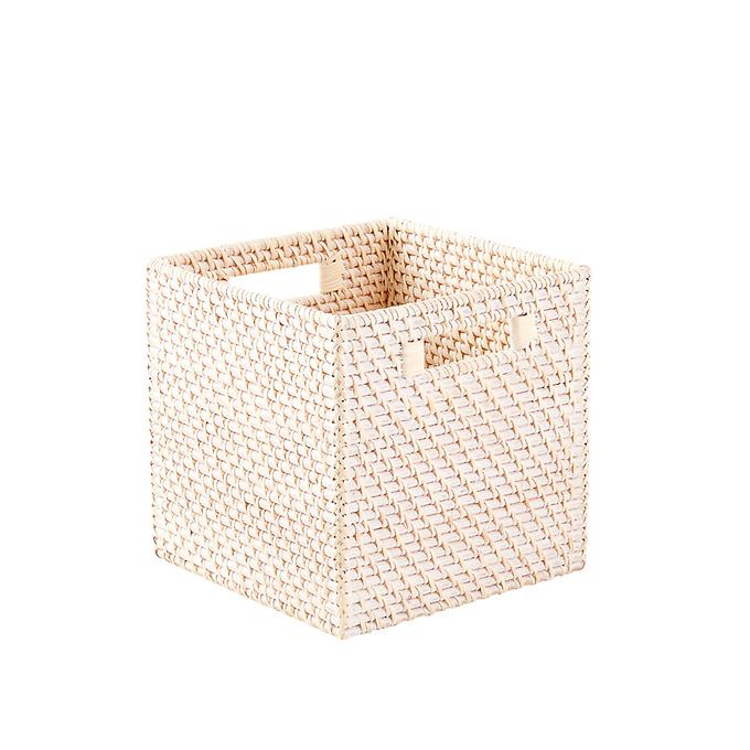 Rattan Storage Cube with Handles