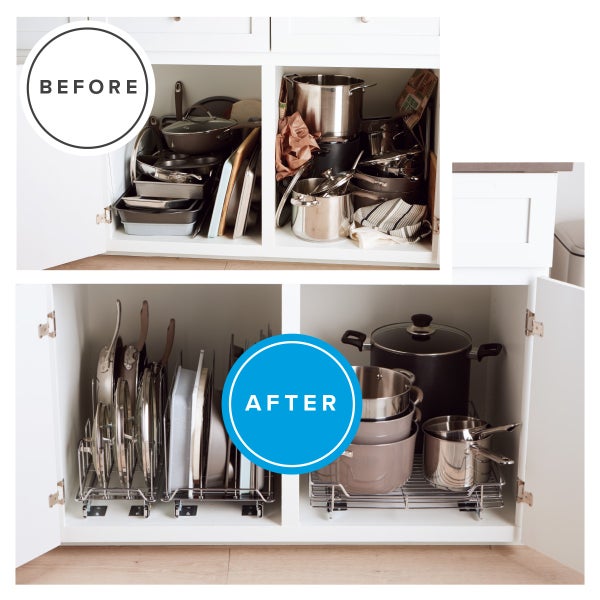 Chrome RollOut Drawers The Container Store