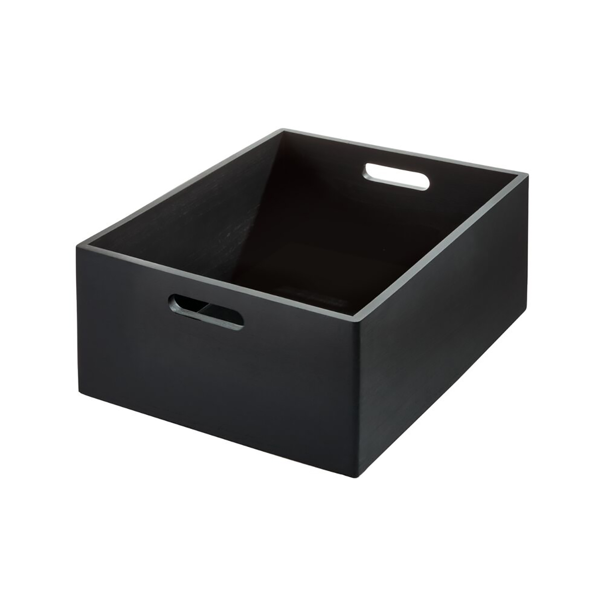 THE HOME EDIT X-Large Wooden Bin Onyx