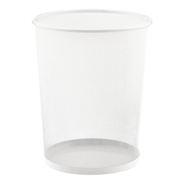 White Mesh Trash Can