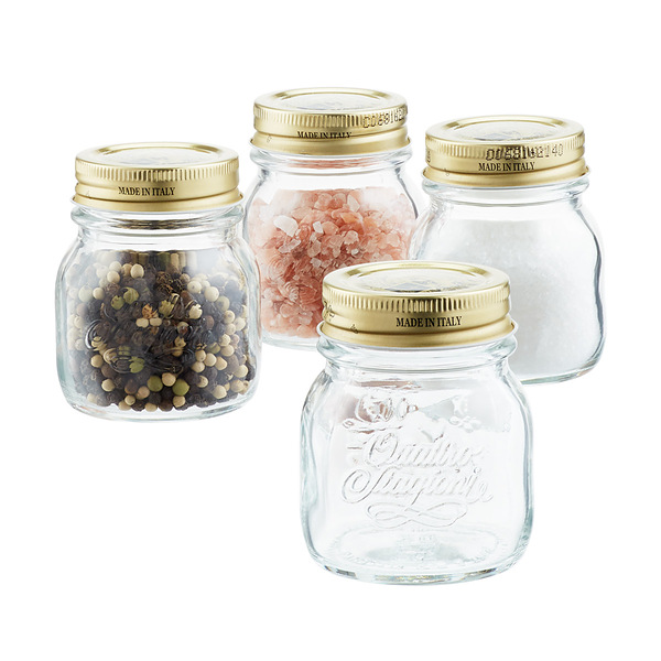 NEX 24 Glass Spice Jars/Bottles 4 OZ Empty Spice Container Set with Spice  Labels