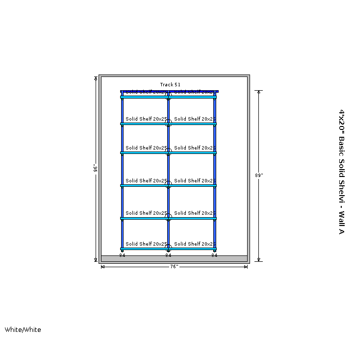 Elfa 4' White Melamine Basic Shelving Units for Anywhere The