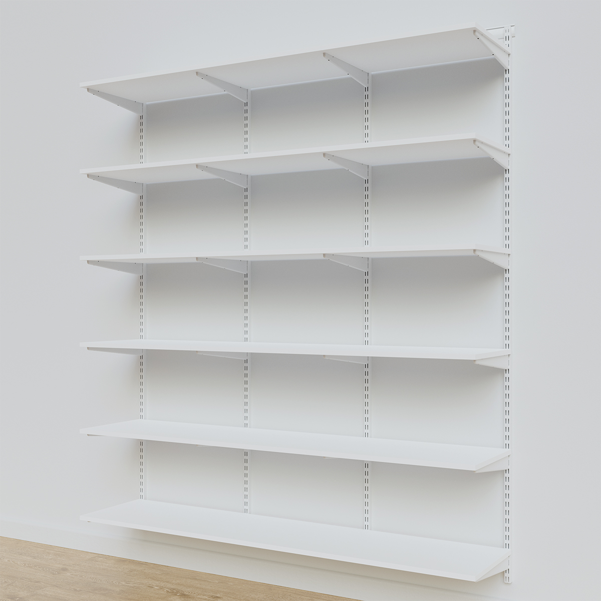 Elfa 6 White Melamine Basic Shelving Units For Anywhere The