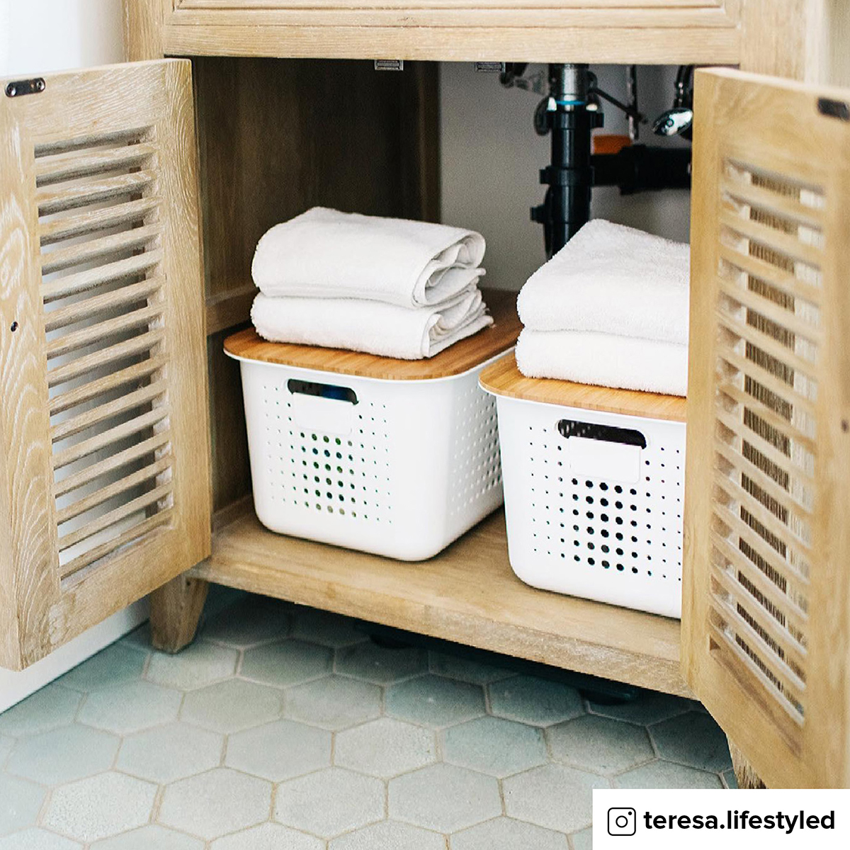 White Nordic Storage Baskets With Handles | The Container Store