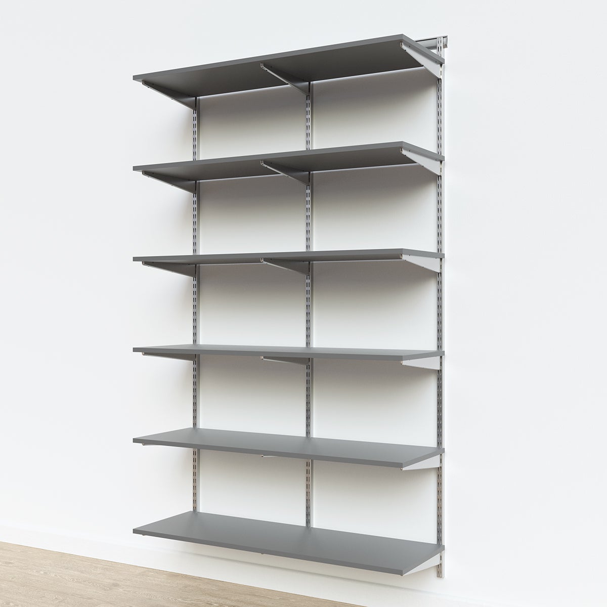 Elfa 4' White Melamine Basic Shelving Units for Anywhere The