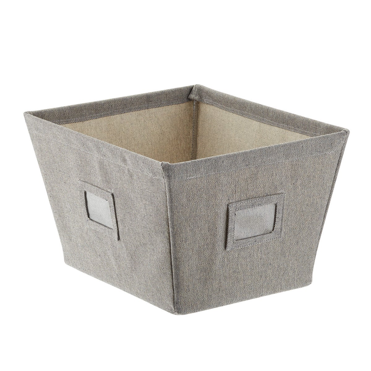 Medium Tapered Canvas Bin Grey