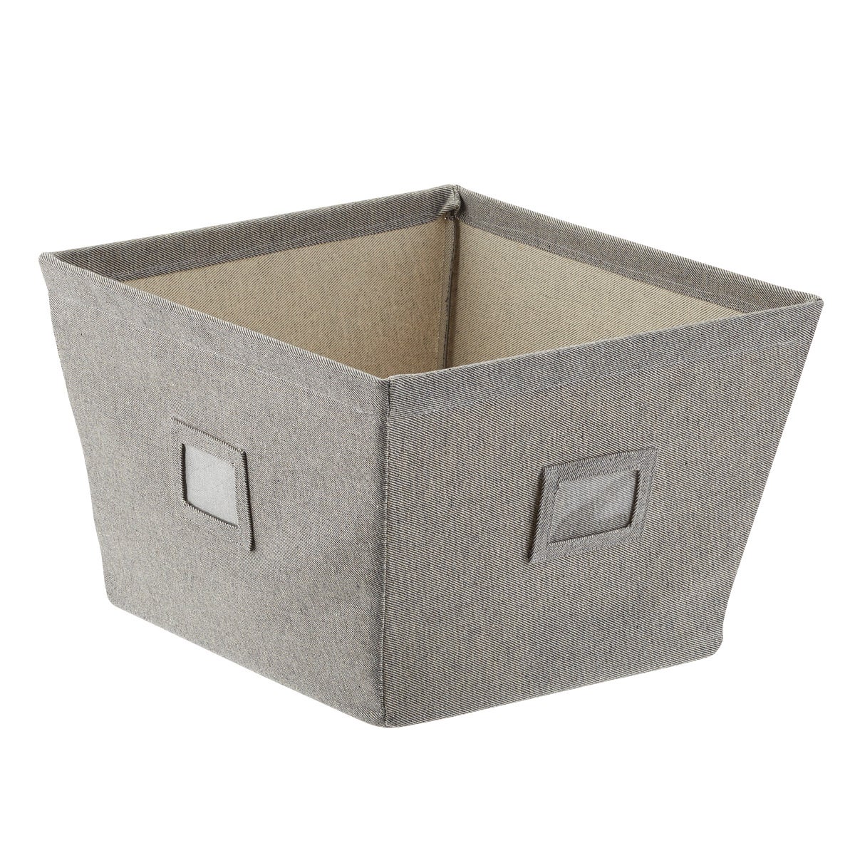 Large Tapered Canvas Bin Grey