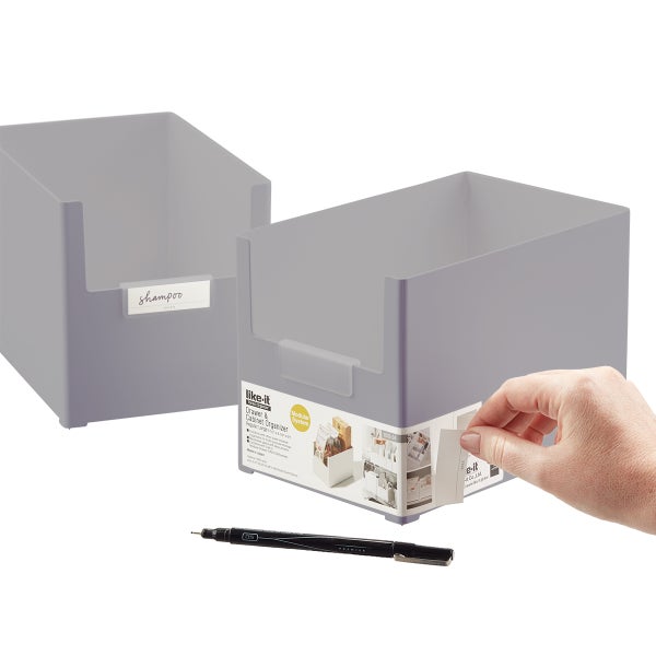Like-it Grey Modular Drawer Organizers | The Container Store