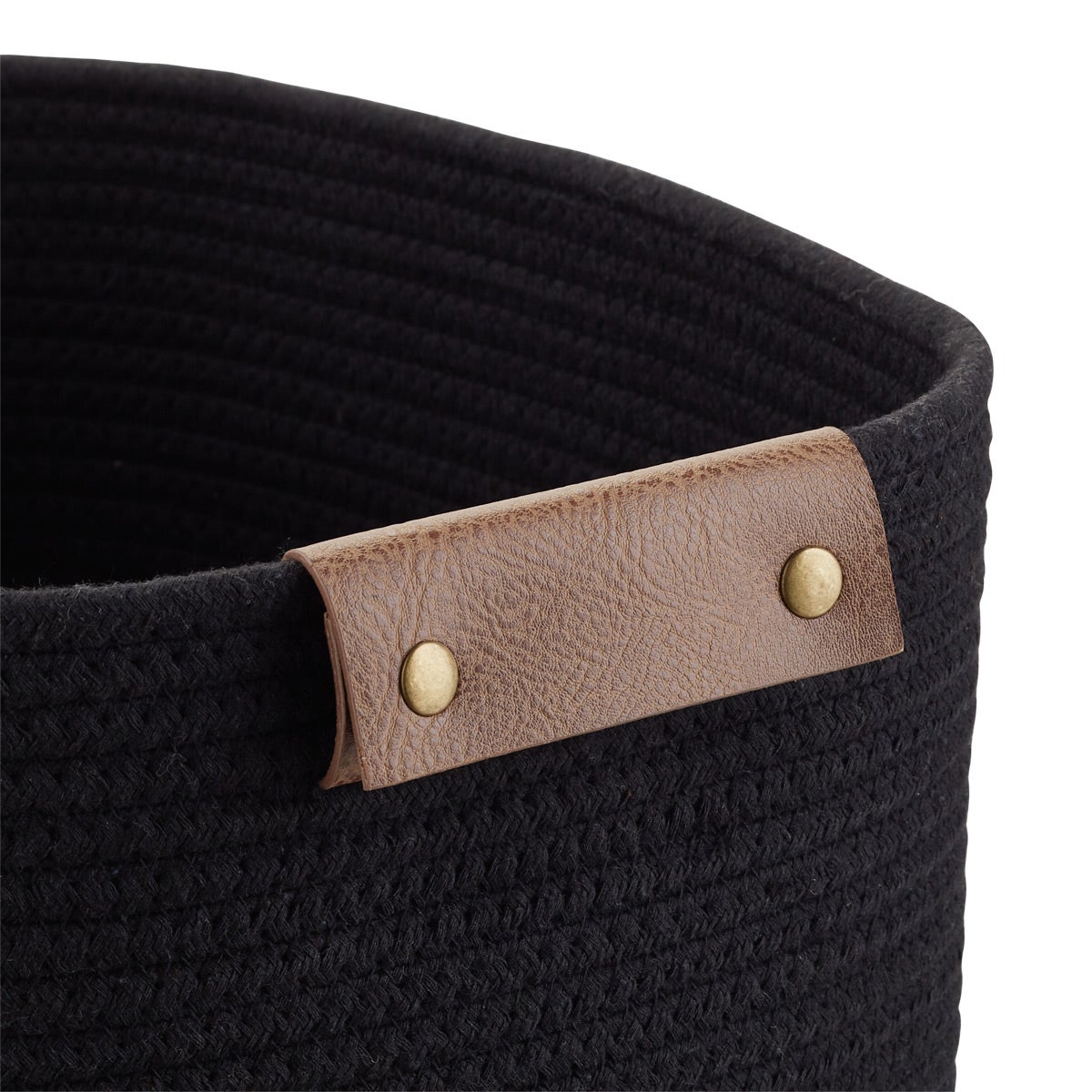 Cotton Rope Bin with Snap Handle The Container Store