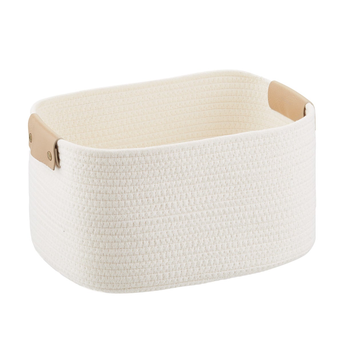 Cotton Rope Bin with Snap Handle The Container Store