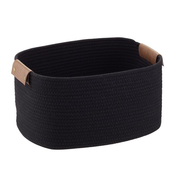 Cotton Rope Bin with Snap Handle The Container Store