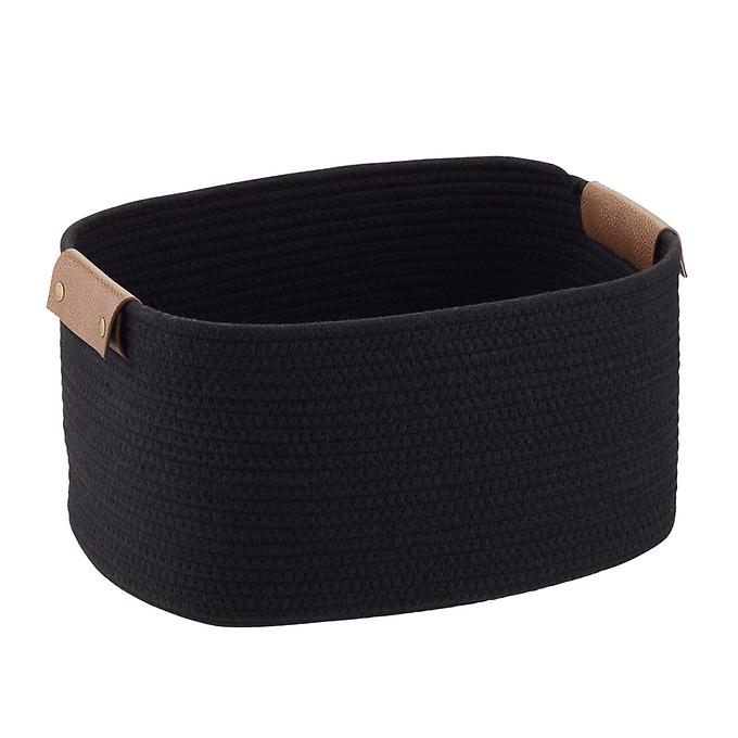 Cotton Rope Bin with Snap Handle | The Container Store