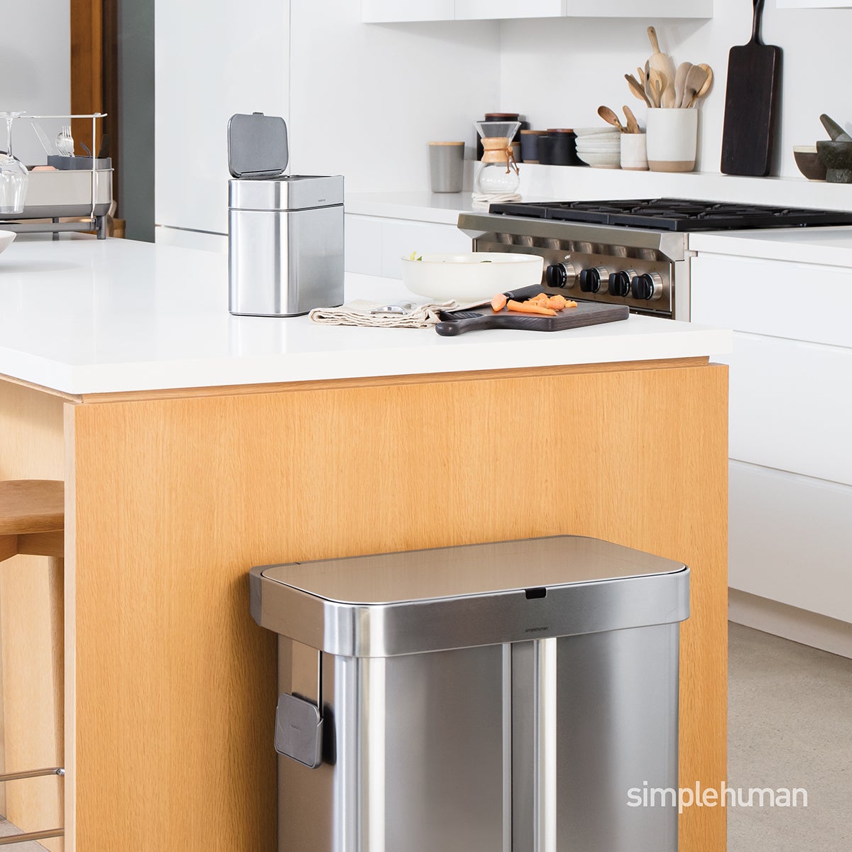 simplehuman Stainless Steel Compost Caddy The Container Store