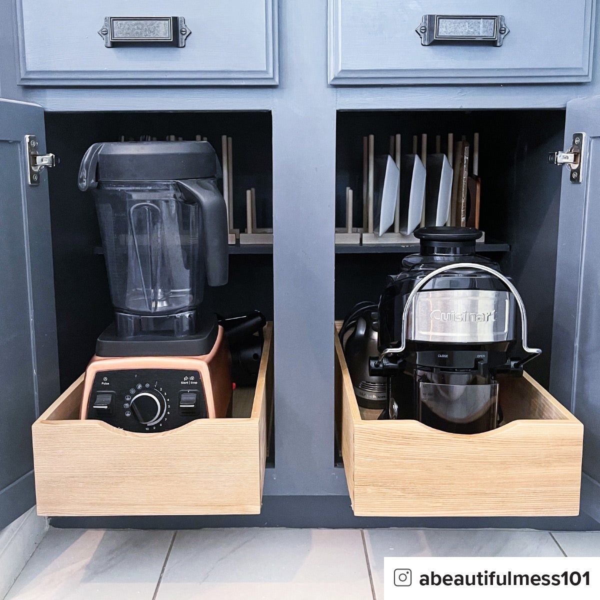 Ash Wood RollOut Drawers The Container Store