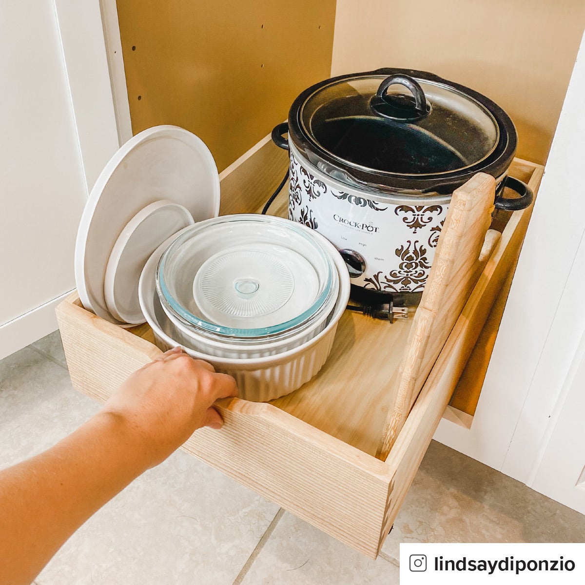 Ash Wood RollOut Drawers The Container Store