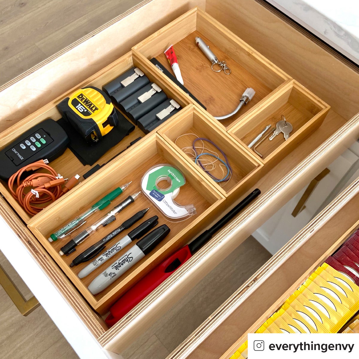 12" x 18" Bamboo Drawer Organizer Starter Kit The Container Store