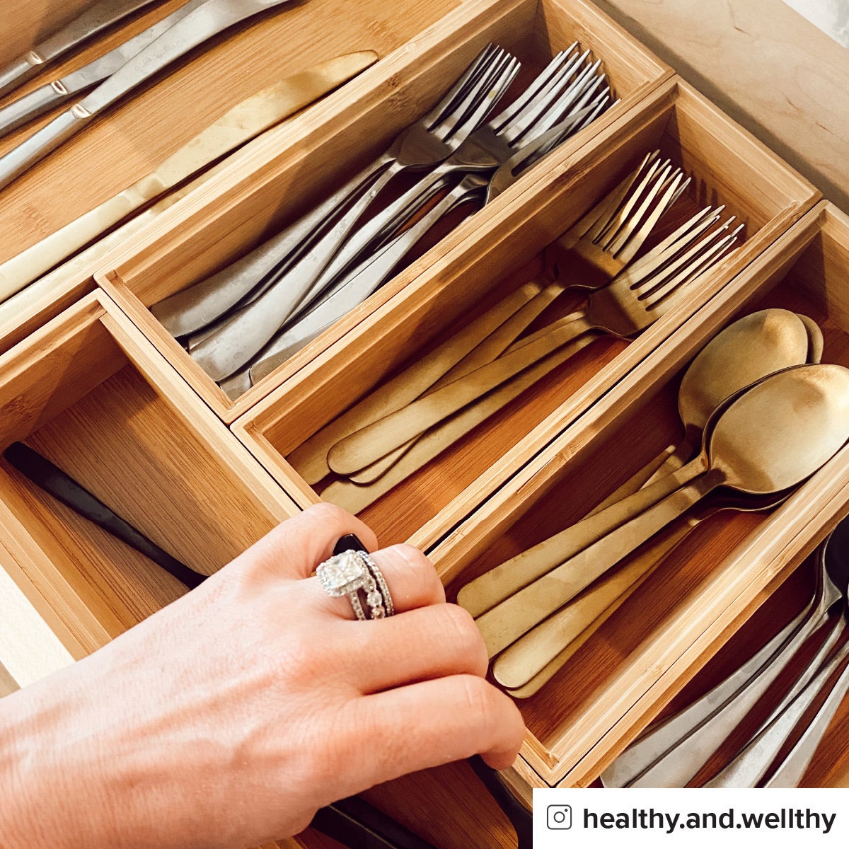 12" x 18" Bamboo Drawer Organizer Starter Kit The Container Store